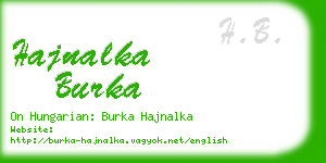 hajnalka burka business card